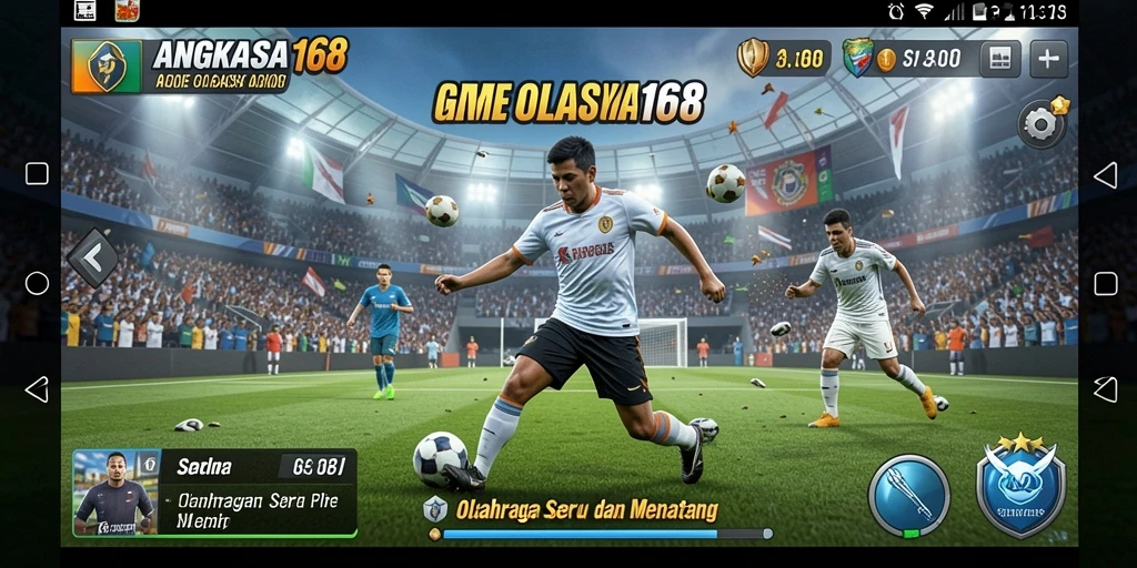 Tampilan gameplay seru dalam ANGKASA168 dengan aksi olahraga mendebarkan.