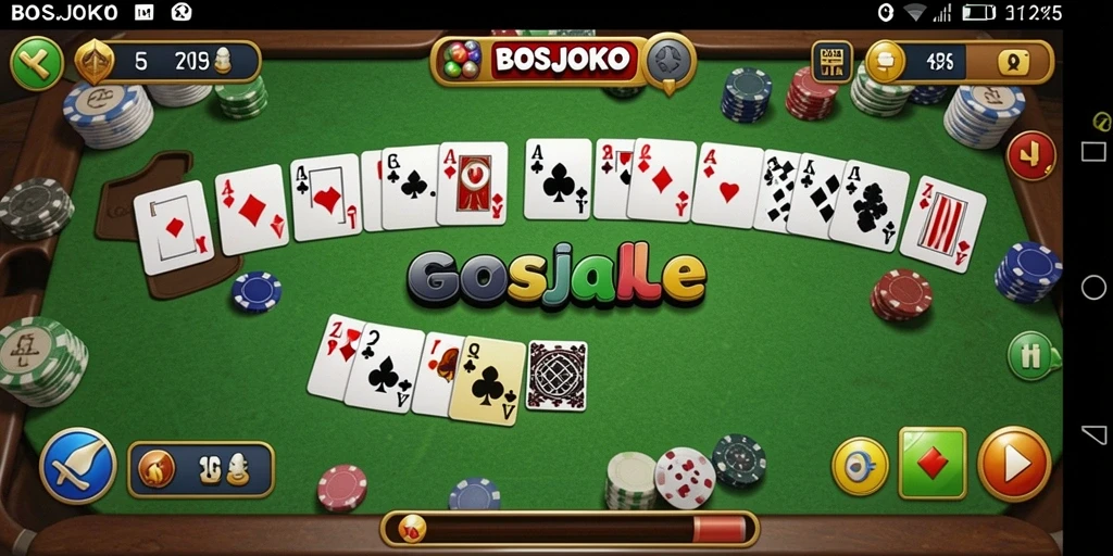 Screenshot gameplay Gaple di BOSJOKO yang penuh keseruan.