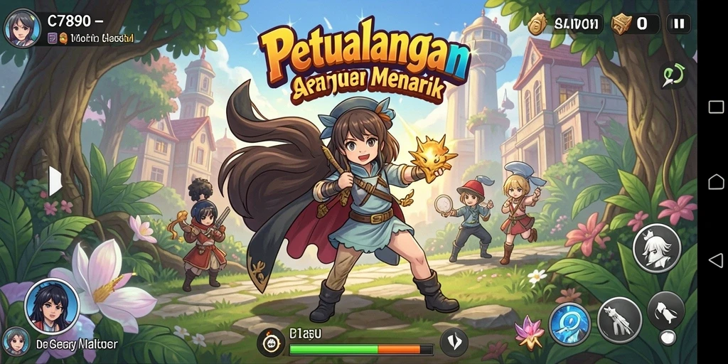 Screenshot C7890 menampilkan aksi seru dalam dunia Anime.