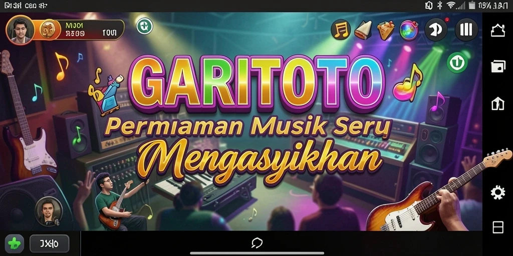 Screenshot GARITOTO menampilkan gameplay musik yang seru dan interaktif.