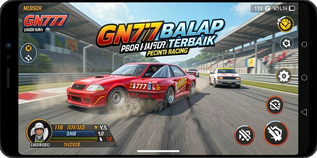 Screenshot gameplay GN777 yang menampilkan aksi balap seru.