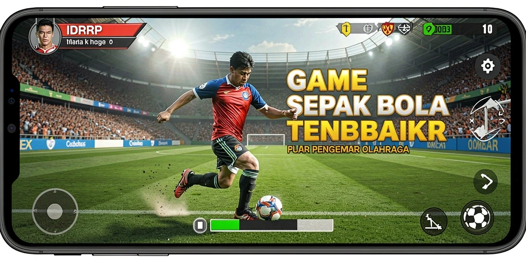 Tangkapan layar IDRRP menunjukkan aksi intens dalam pertandingan sepak bola.