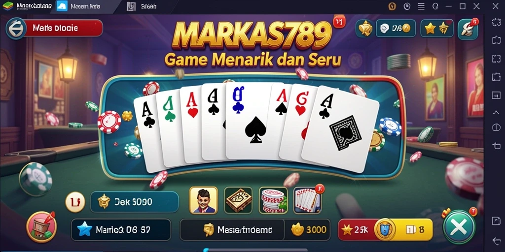 Screenshot gameplay menarik dari MARKAS789 dengan tampilan Domino yang seru.