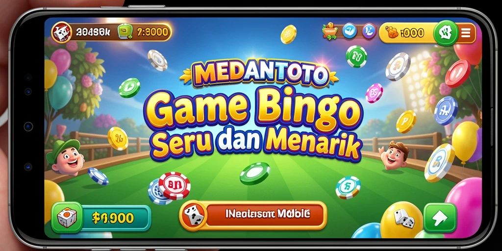 Tampilan gameplay seru MEDANTOTO dalam permainan Bingo.