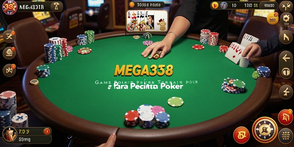 Tampilan gameplay MEGA338 yang seru dan menegangkan saat bermain Poker.