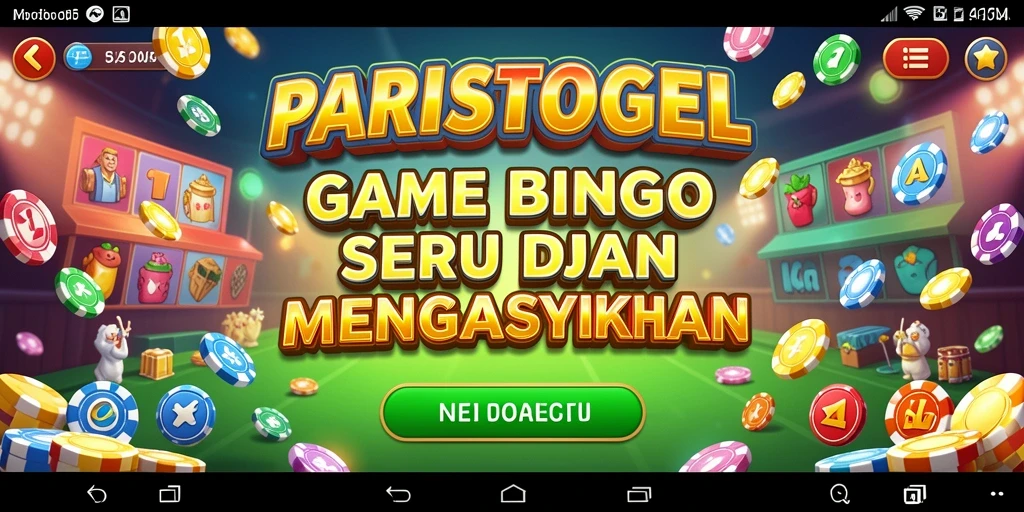 Tampilan gameplay seru dalam aplikasi Bingo PARISTOGEL.