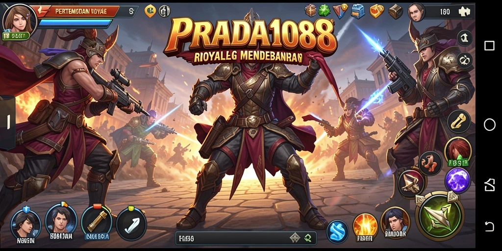 Tampilan permainan <strong>PRADA188</strong> yang epik dalam arena Battle Royale.