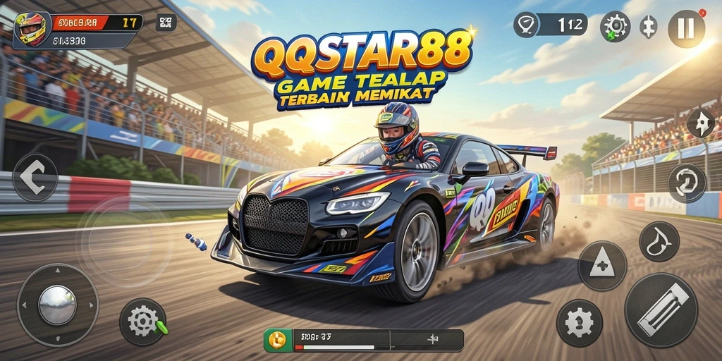 Screenshot dari gameplay balap seru di QQSTAR88.