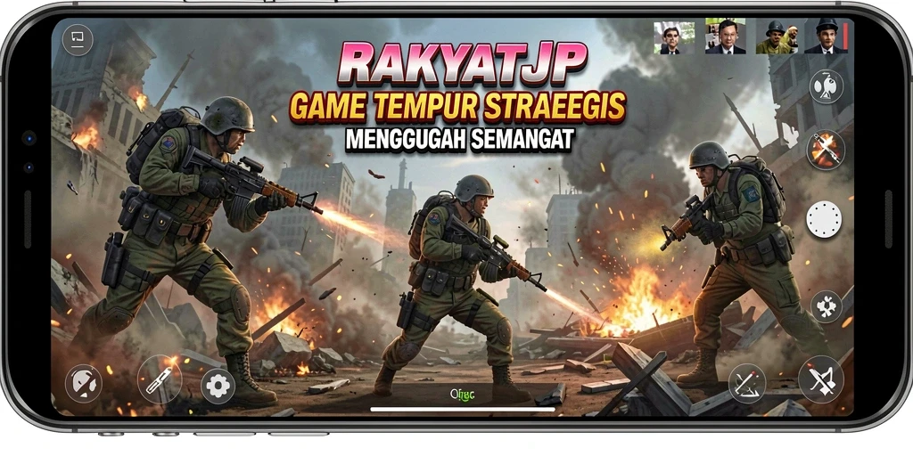 Tangkapan layar RAKYATJP yang menampilkan aksi tempur seru di gameplay.