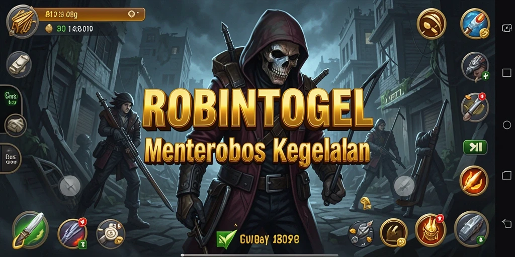 Tampilan menegangkan dari gameplay ROBINTOGEL yang menyeramkan.