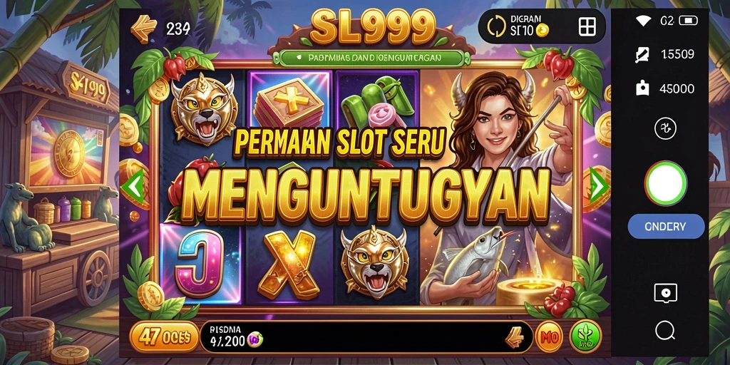Screenshot gameplay SL999 dengan tema slot menarik.