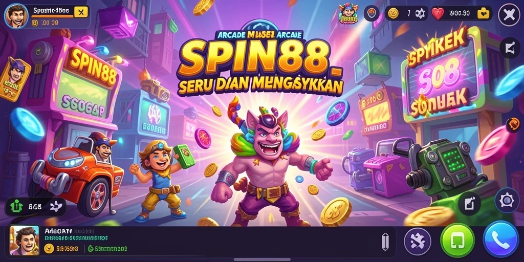 Screenshot utama SPIN88 menampilkan aksi gameplay yang mendebarkan.