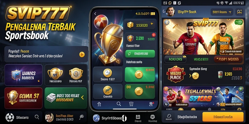 Tampilan menarik dari antarmuka pengguna SVIP777 saat bertaruh di Sportsbook.