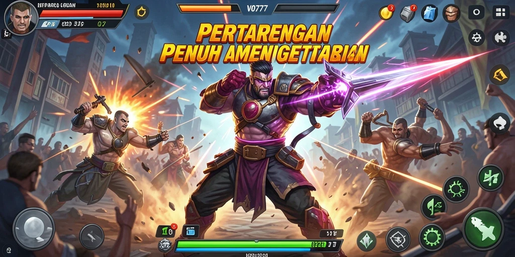 Tangkapan layar dari gameplay VO777 yang menampilkan pertarungan seru.